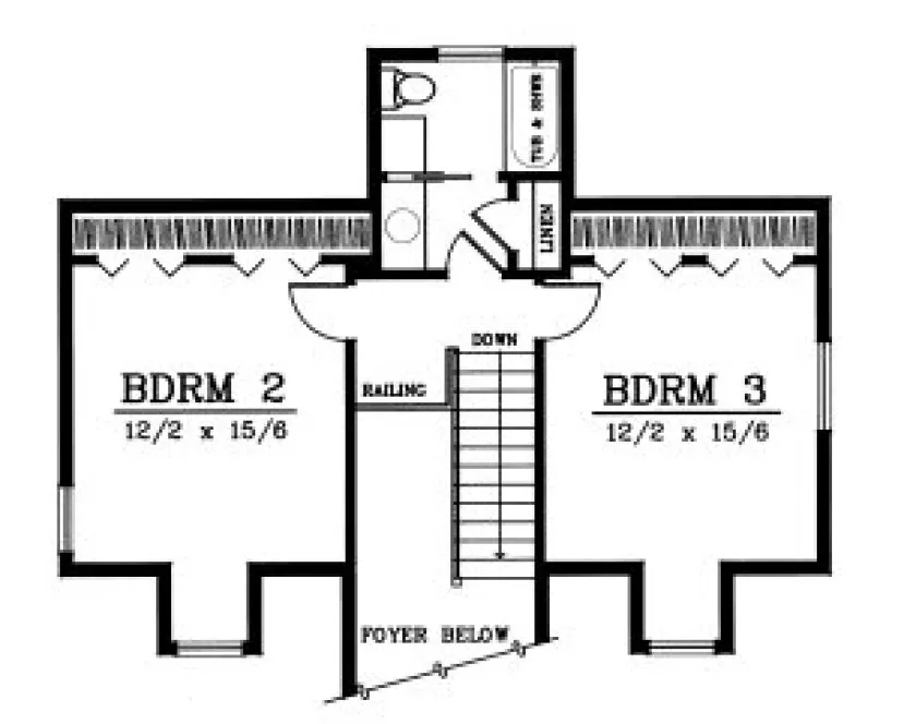 Second Floor Plan for House Plan #237028