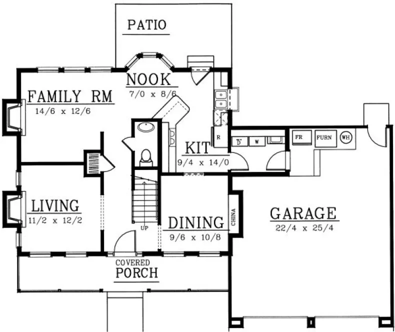 Main Floor Plan for House Plan #239821