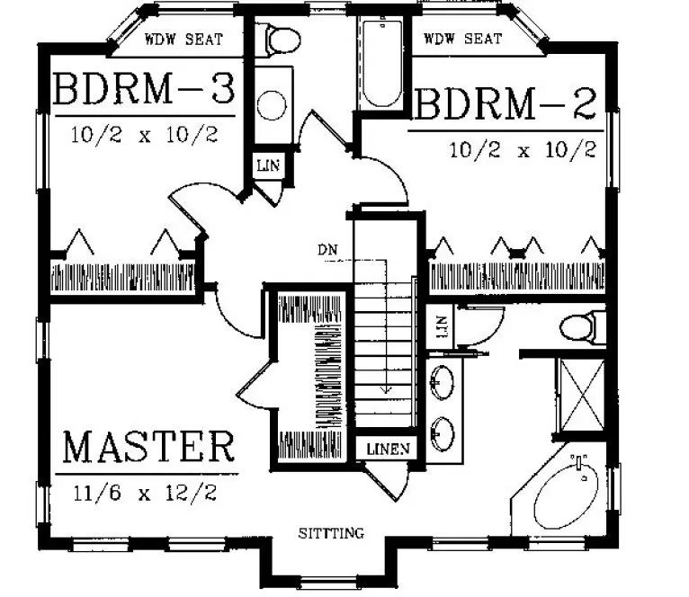 Second Floor Plan for House Plan #239821