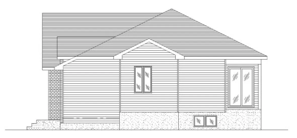 Right Elevation for House Plan #420833