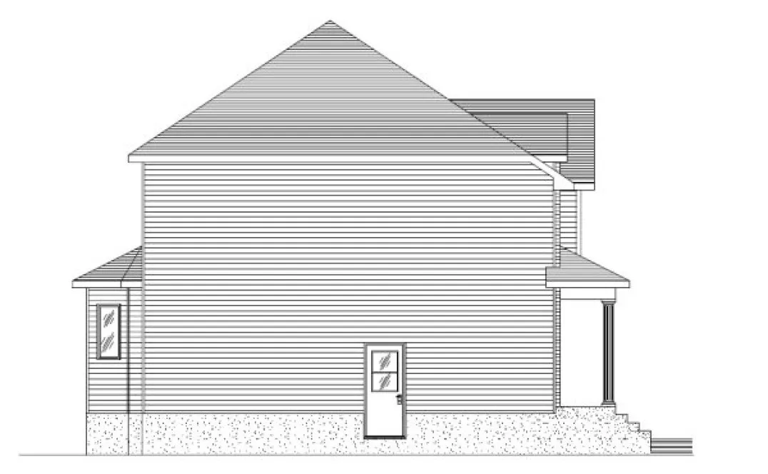 Left Elevation for House Plan #420043