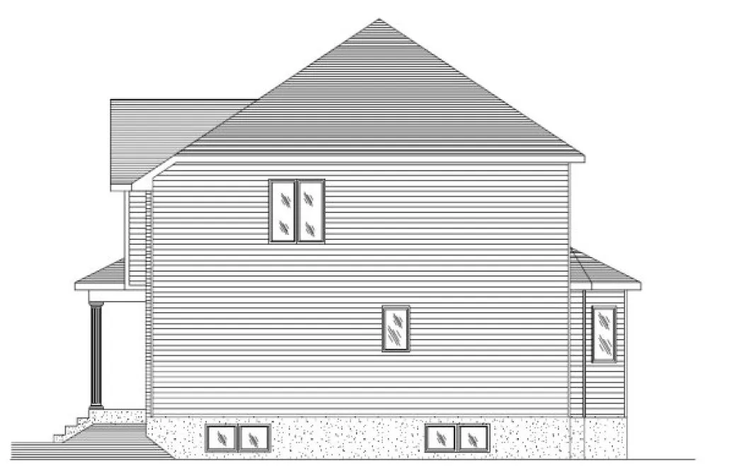 Right Elevation for House Plan #420043