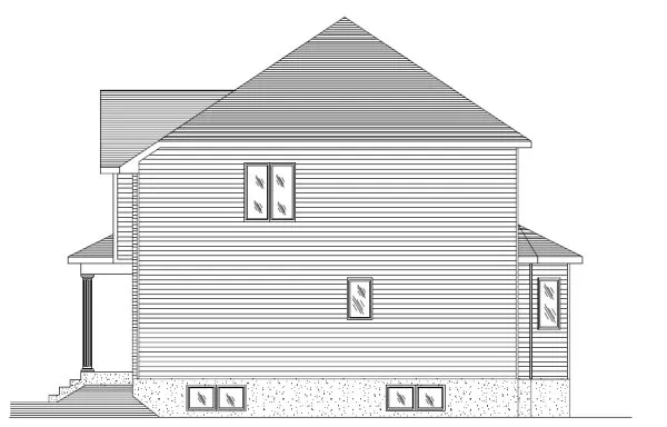 Right Elevation for House Plan #420043
