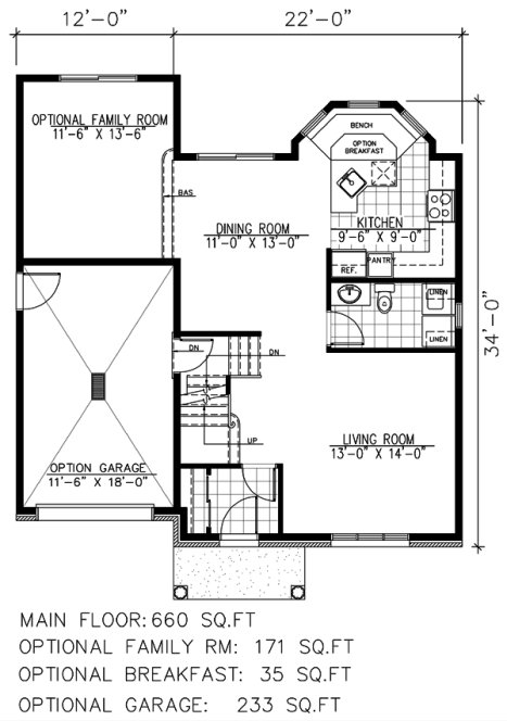 Main Floor Plan for House Plan #420043
