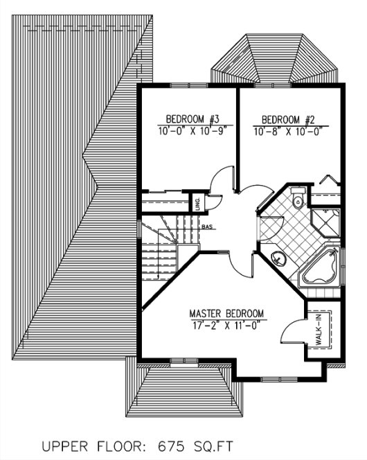 Second Floor Plan for House Plan #420043