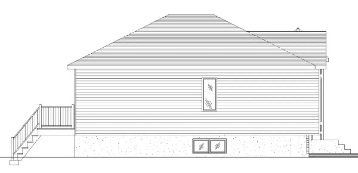 Left Elevation for House Plan #420143
