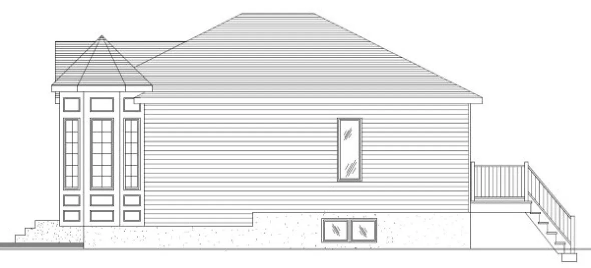 Right Elevation for House Plan #420143
