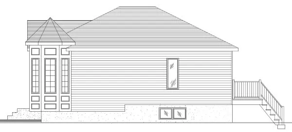 Right Elevation for House Plan #420143