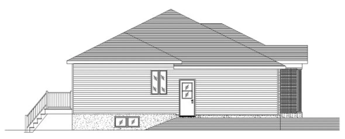 Left Elevation for House Plan #420243