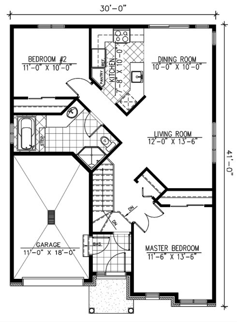 Main Floor Plan for House Plan #420243