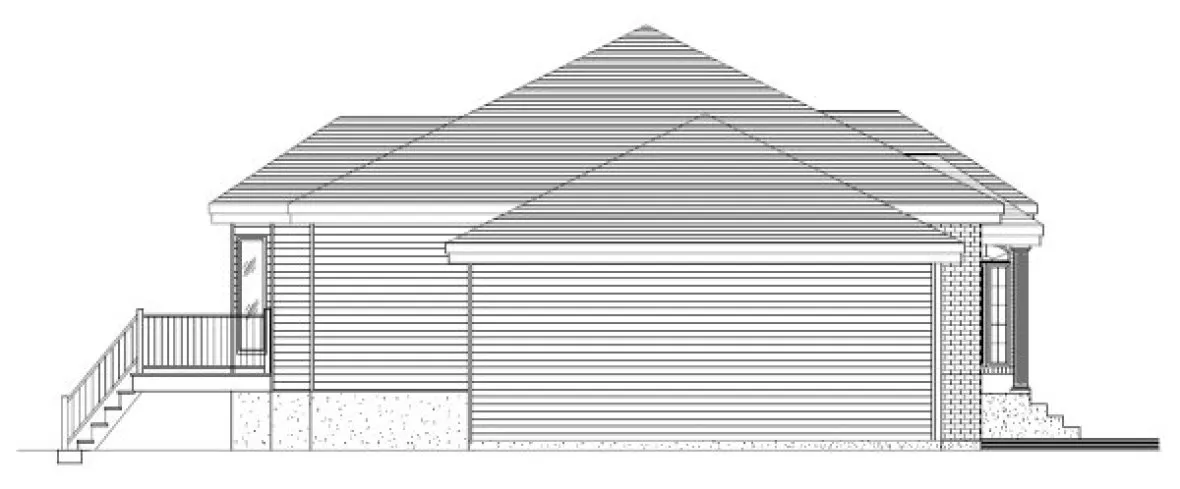 Left Elevation for House Plan #420643