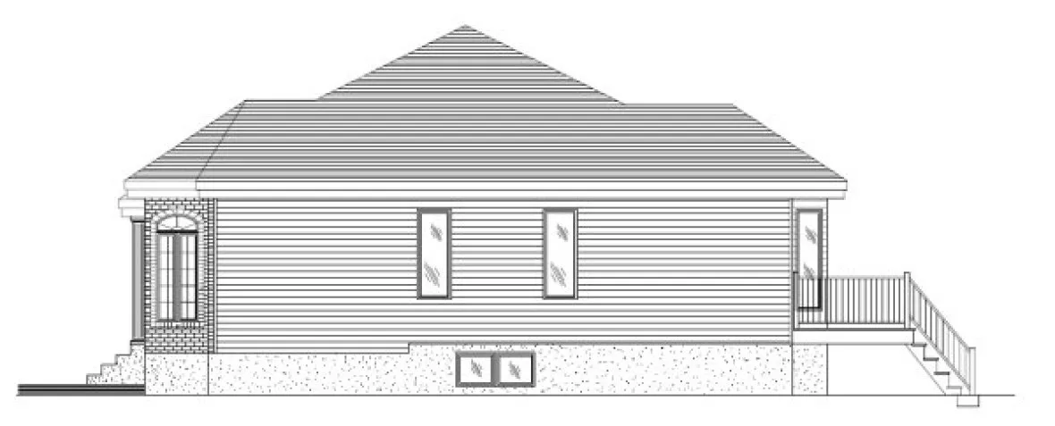 Right Elevation for House Plan #420643