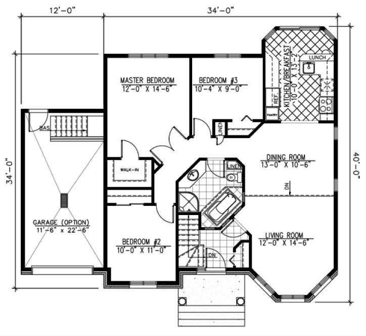 Main Floor Plan for House Plan #420643