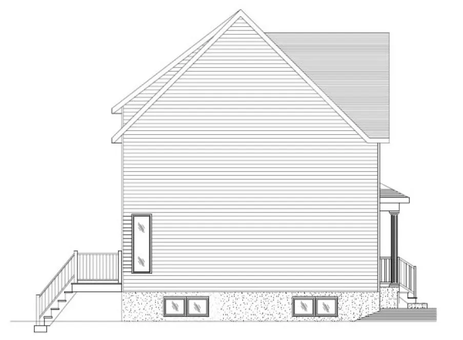 Left Elevation for House Plan #420743