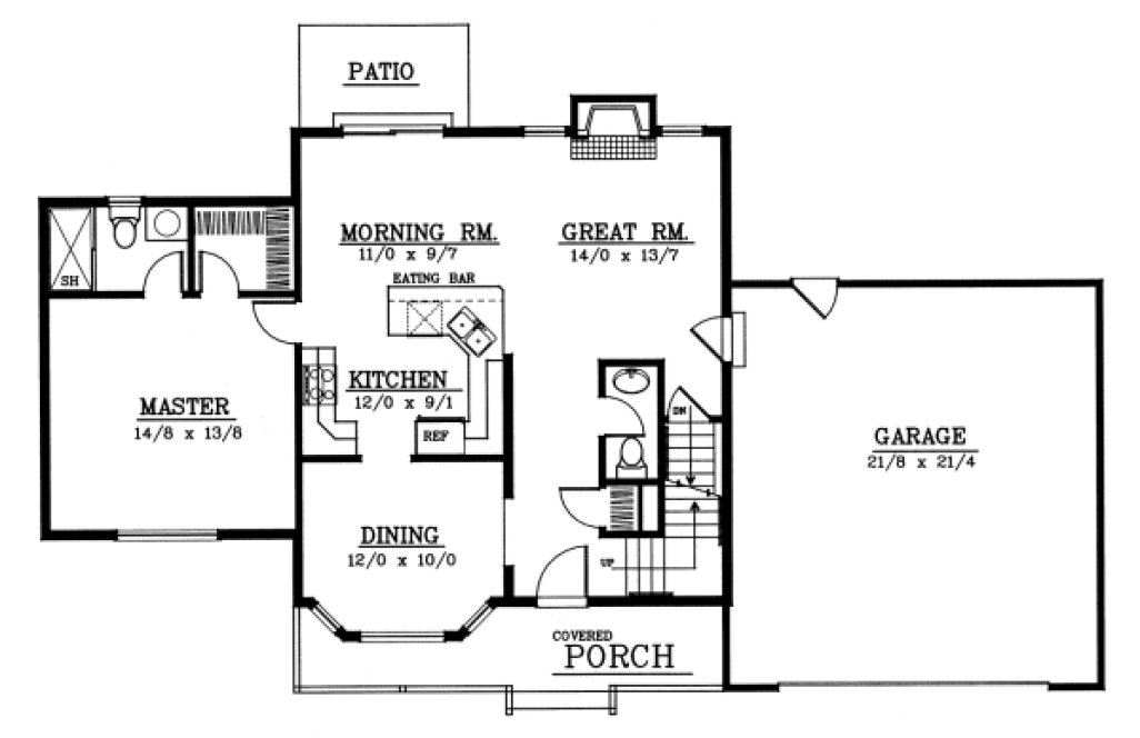Main Floor Plan for House Plan #232499