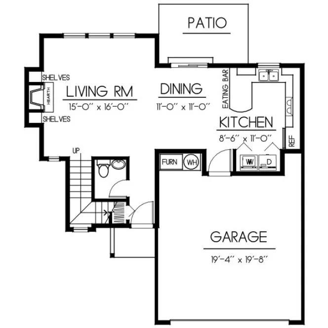 Main Floor Plan for House Plan #238299