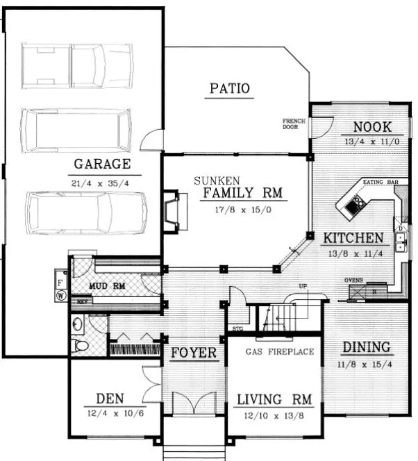 Main Floor Plan for House Plan #239299