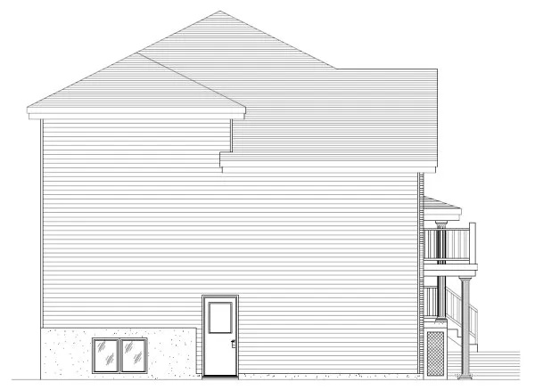 Left Elevation for House Plan #420553