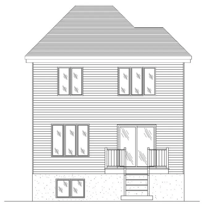 Rear Elevation for House Plan #420553