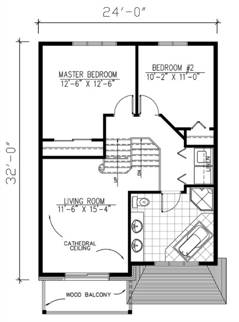 Second Floor Plan for House Plan #420553