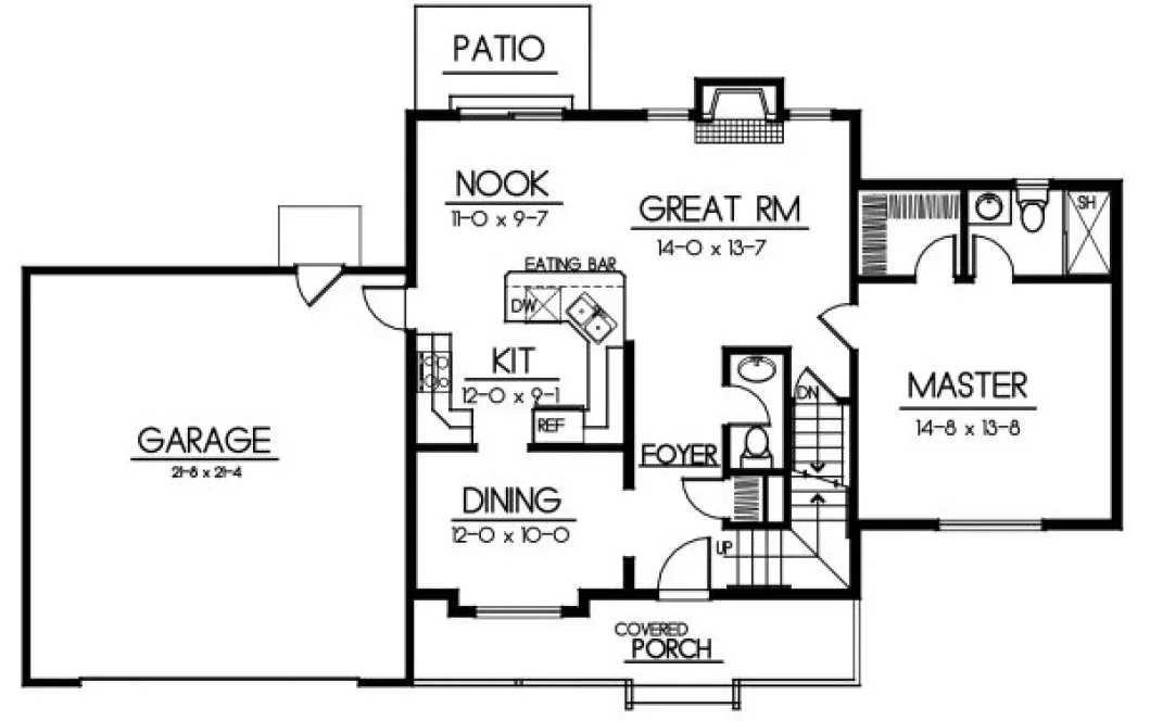 Main Floor Plan for House Plan #233199