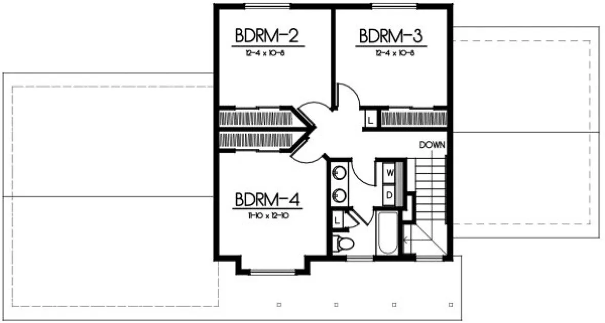 Second Floor Plan for House Plan #233199