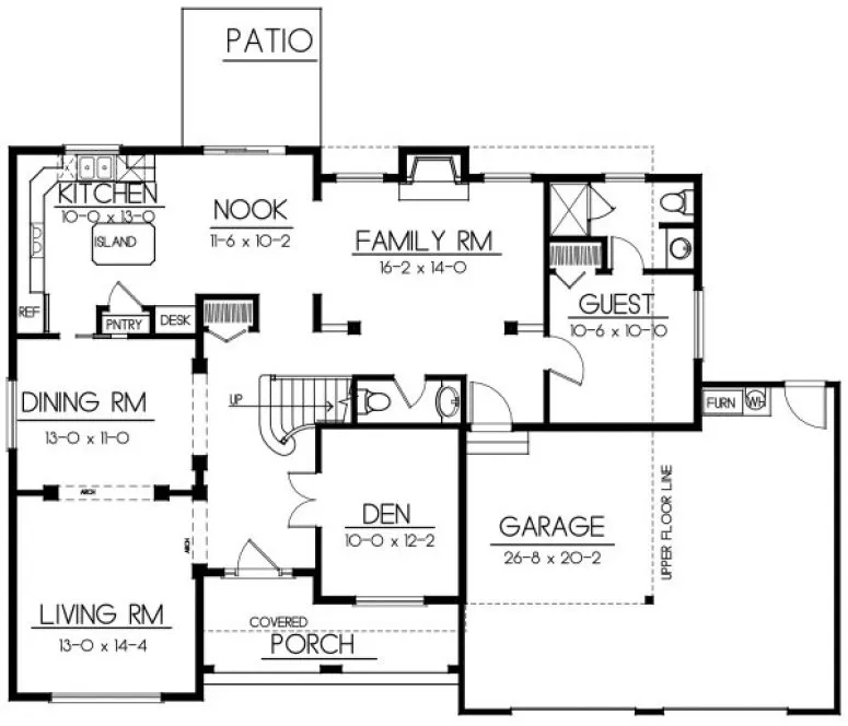 Main Floor Plan for House Plan #234199