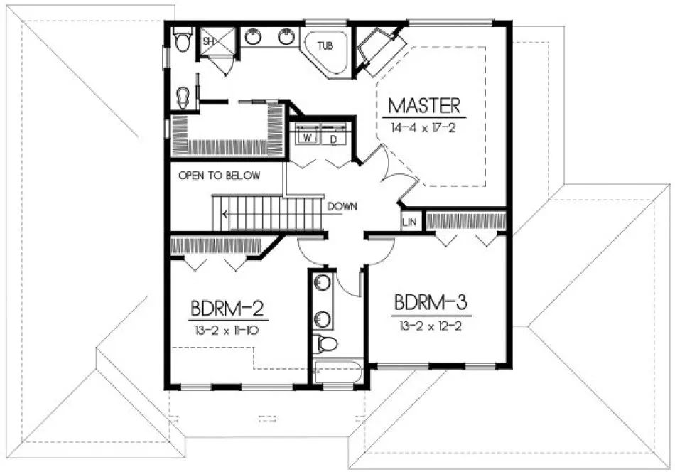 Second Floor Plan for House Plan #234199