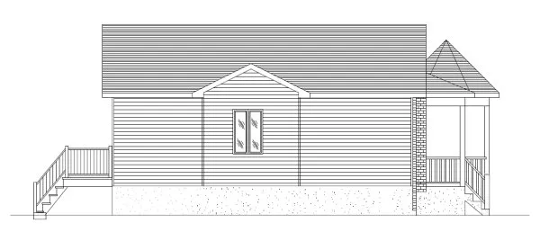 Left Elevation for House Plan #420653
