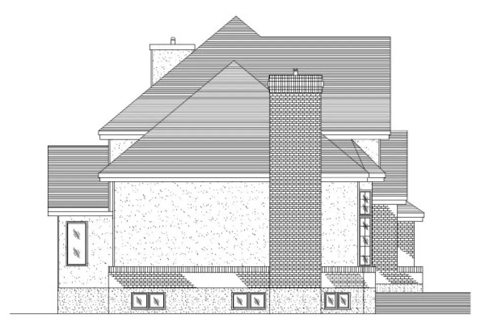 Left Elevation for House Plan #420753