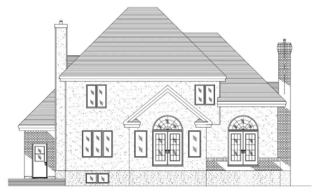 Rear Elevation for House Plan #420753
