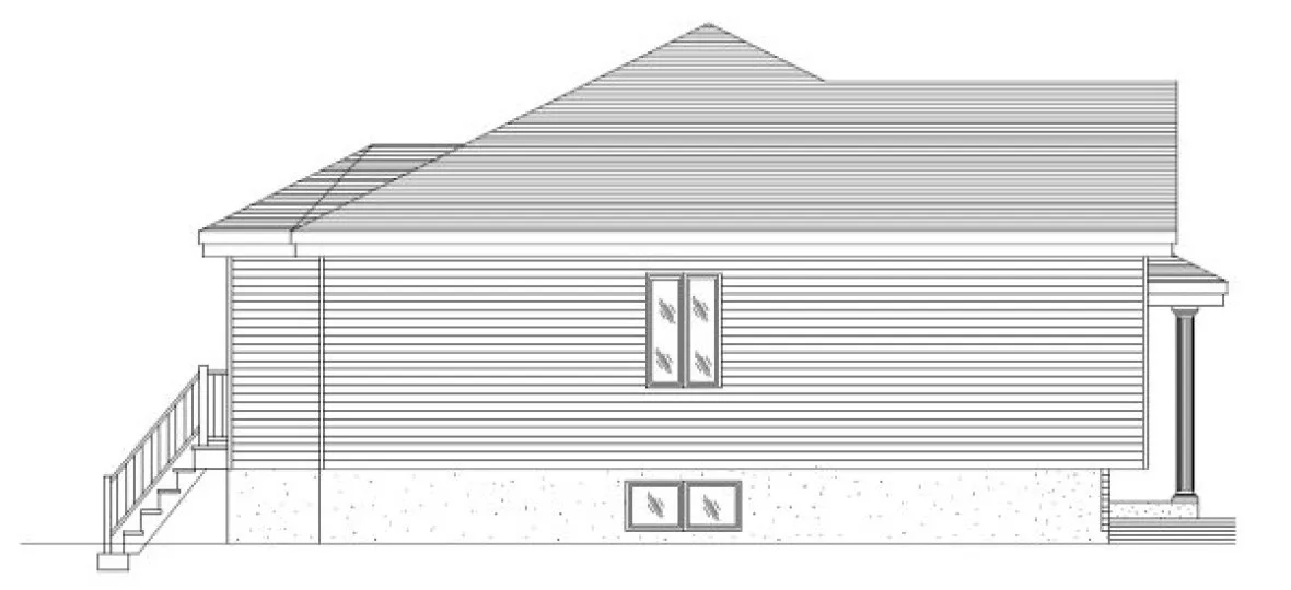 Left Elevation for House Plan #420463