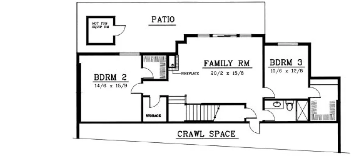 Floorplan lower for House Plan #239101