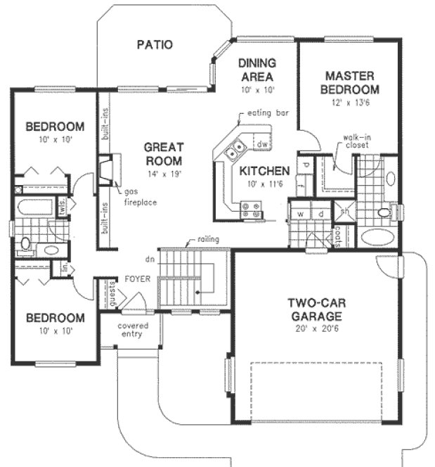 Main Floor Plan for House Plan #138534