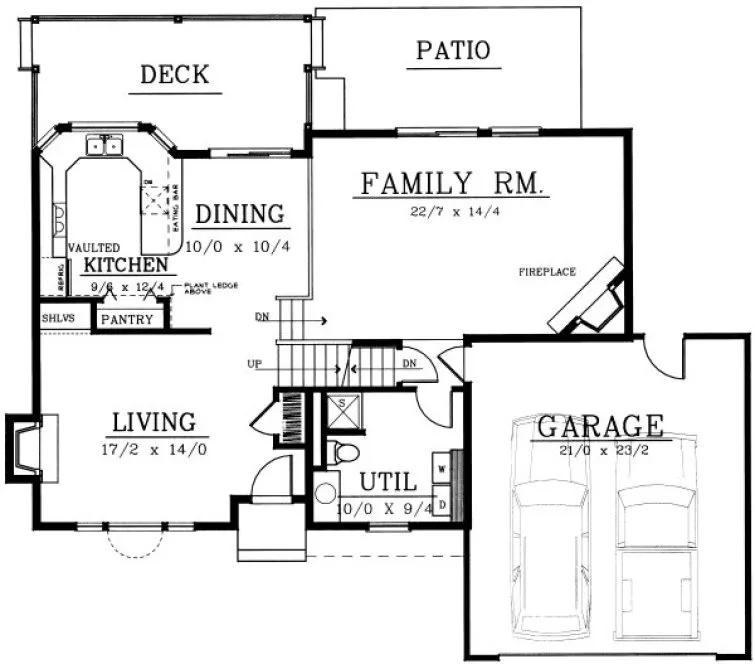Main Floor Plan for House Plan #231201