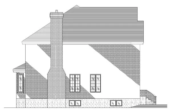 Left Elevation for House Plan #420563