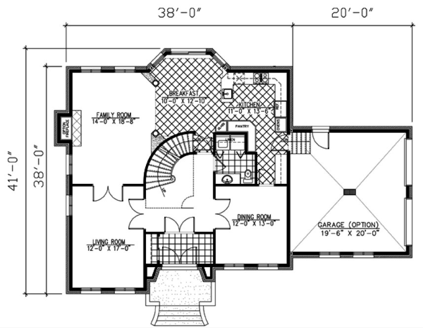 Main Floor Plan for House Plan #420563