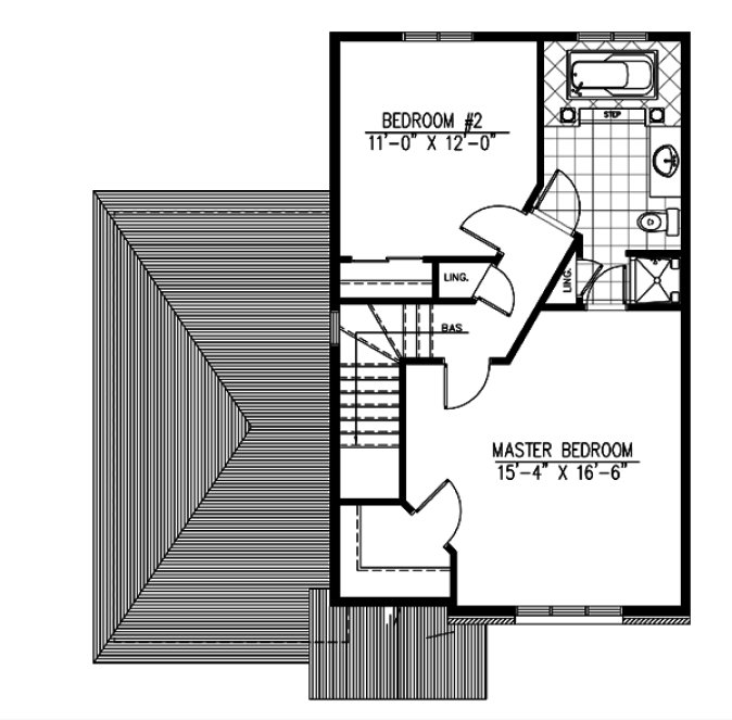 Second Floor Plan for House Plan #422663
