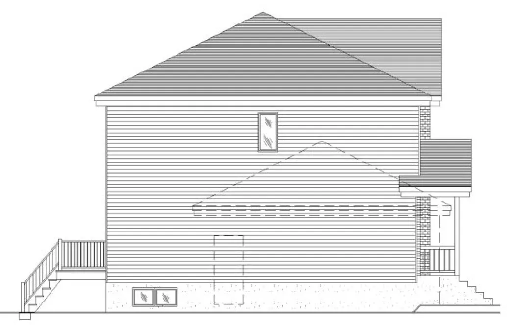 Left Elevation for House Plan #423663