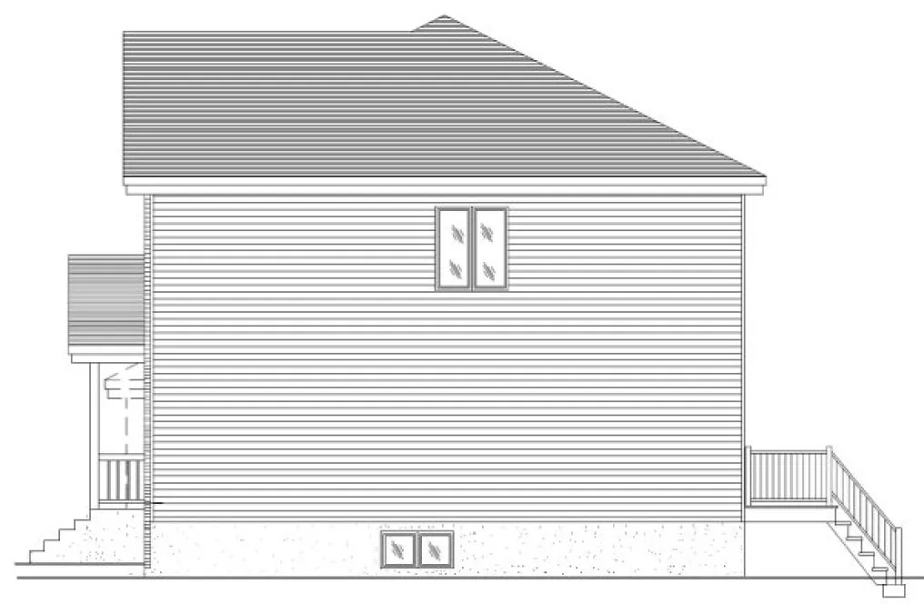 Right Elevation for House Plan #423663