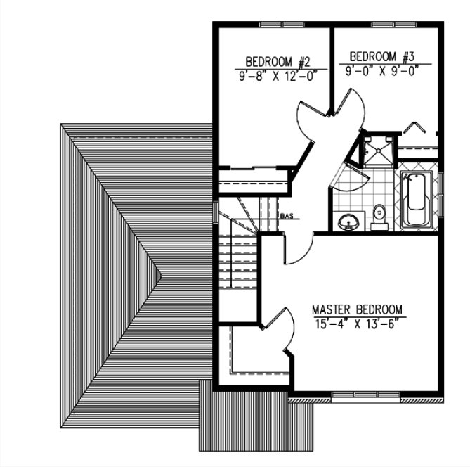 Second Floor Plan for House Plan #423663
