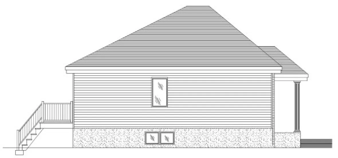 Left Elevation for House Plan #420763