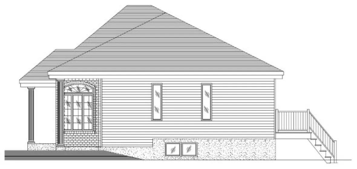 Right Elevation for House Plan #420763