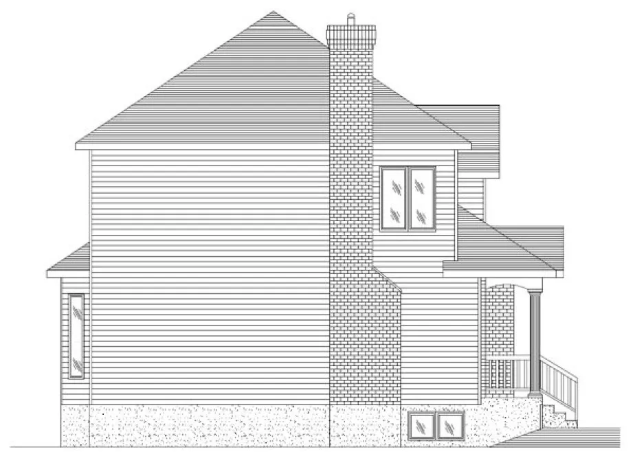 Left Elevation for House Plan #420963