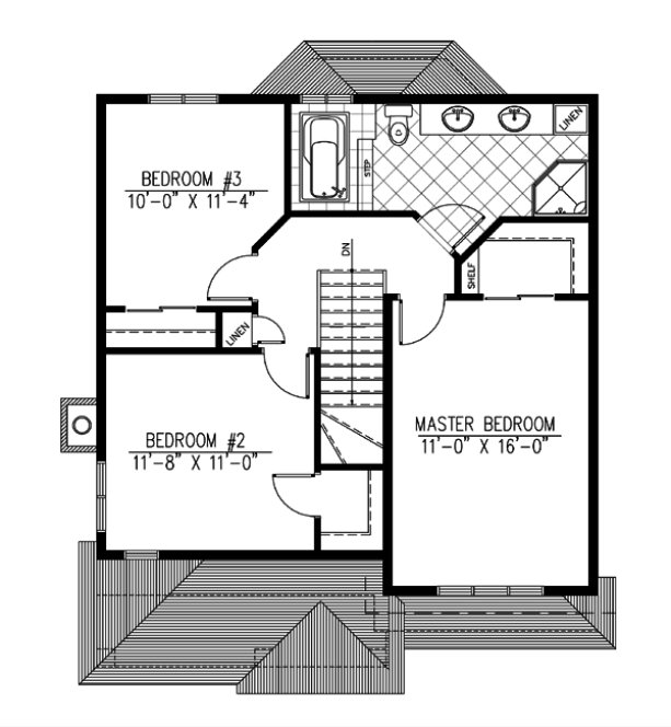 Second Floor Plan for House Plan #420963