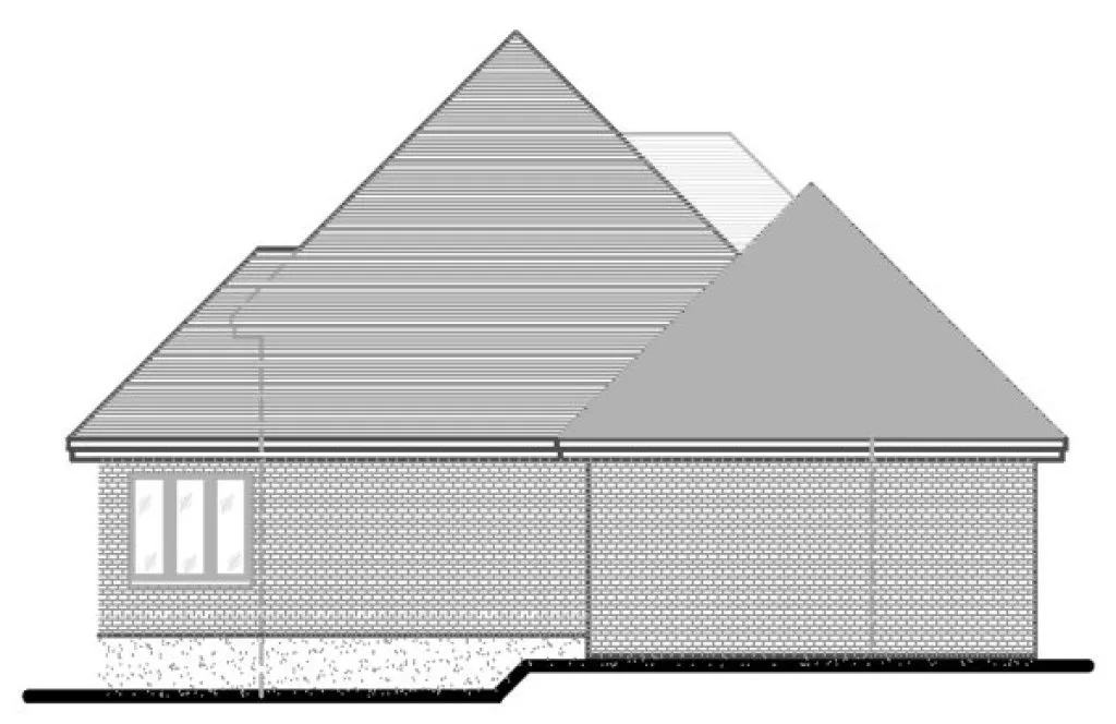 Left Elevation for House Plan #420393