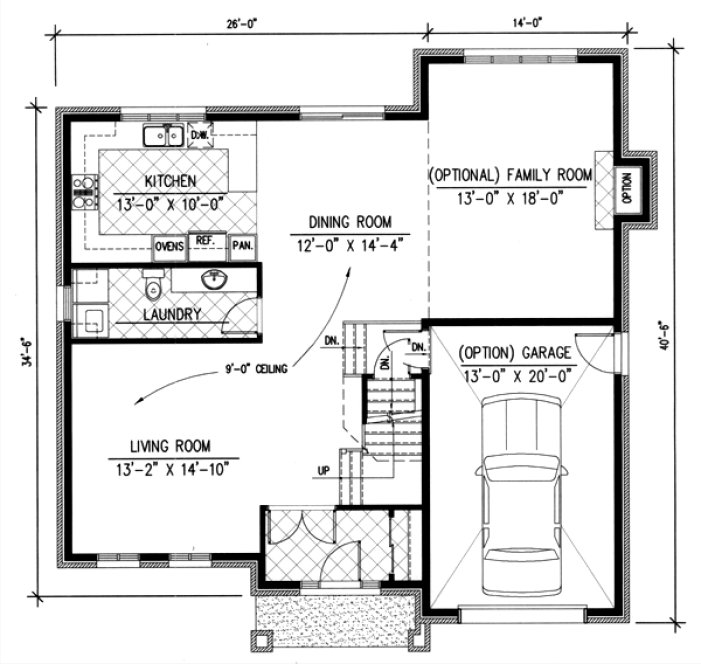 Main Floor Plan for House Plan #420493