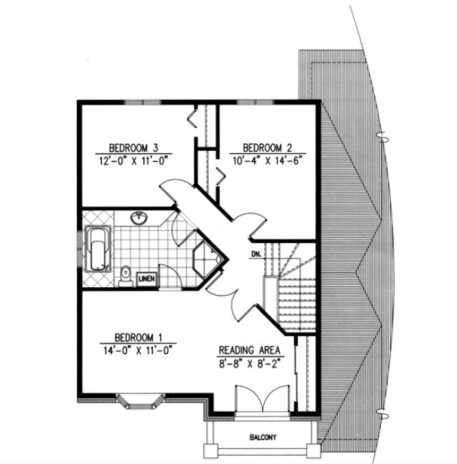 Second Floor Plan for House Plan #420493