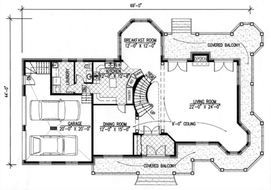 Main Floor Plan for House Plan #420993
