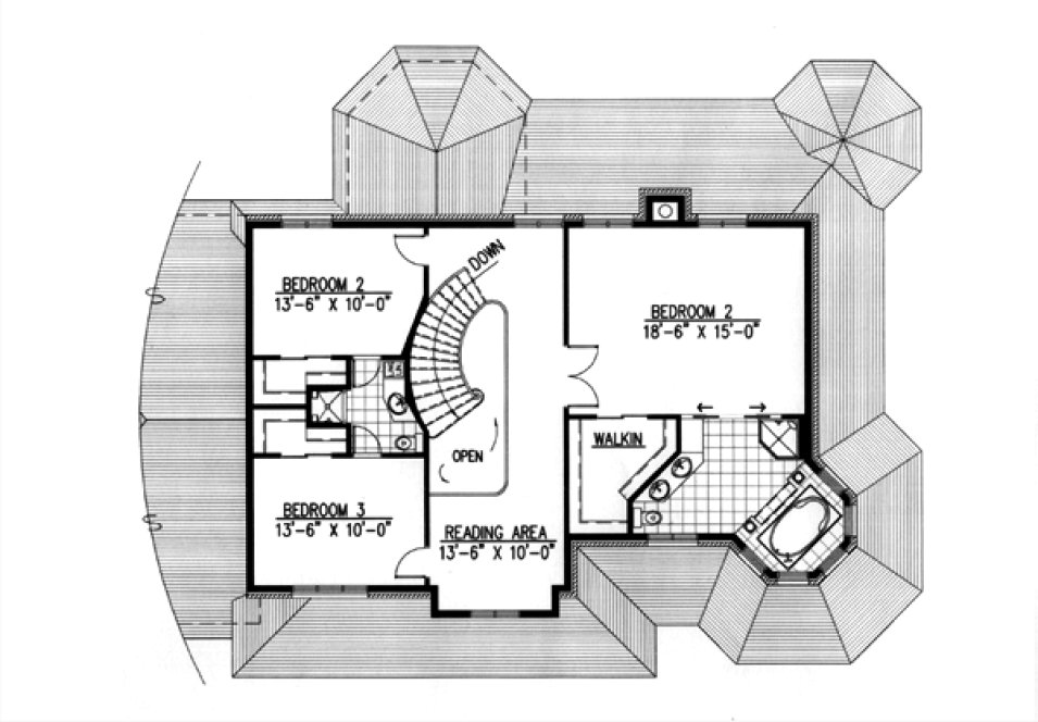 Second Floor Plan for House Plan #420993